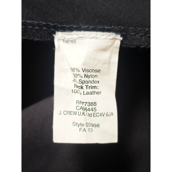 Madewell Fit & Flare Leather Trim Mini Dress Black Size Medium - Picture 9 of 9